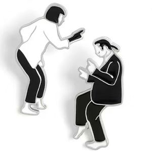 Pin 1-5/16” Pulp Fiction Dancing Enamel Brooch